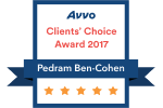 Avvo Clients Choice Award 2017,  Pedram Ben-Cohen